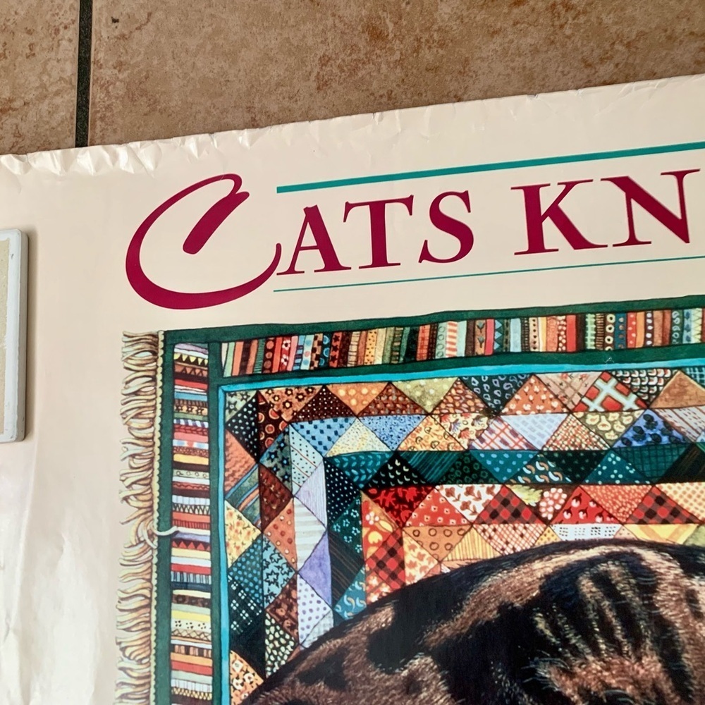 1992 Poster Print “Cats Know Best” By Lesley Anne Ivory - Picture 4 of 9